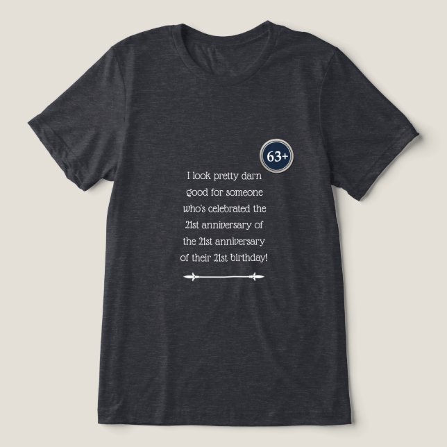 63 Jahre oder älter Tri-Blend Shirt (Design Vorderseite)
