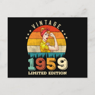 63-jährige Frauen Bday 1959 Vintage 63. Geburtstag Postkarte