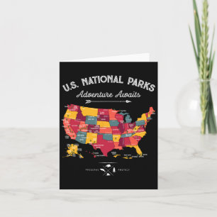 63 Nationalparks Karte Us Park Retro Vintage Campi