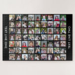 63 Square Foto Collage Grid mit Text - schwarz Puzzle<br><div class="desc">Verwenden Sie 63 SQUARE-Fotos, um eine persönliche Foto-Collage zu erstellen. Dieses moderne, saubere Layout enthält einen Textblock in einem serifenlosen Schriftart, um einen Familiennamen oder einen Namen hinzuzufügen. Die Hintergrundfarbe kann im Anpassungsbereich geändert werden. ***Beste Ergebnisse für dieses Multi-Foto-Layout - Ihre Fotos vor dem Hochladen in Quadrate schneiden. Oder verwenden...</div>