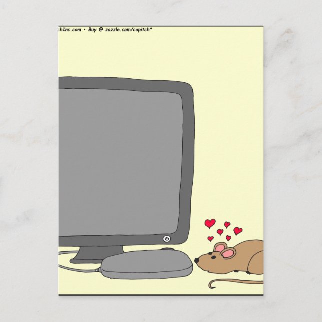 640 Maus-Liebe-Cartoon Postkarte (Vorderseite)