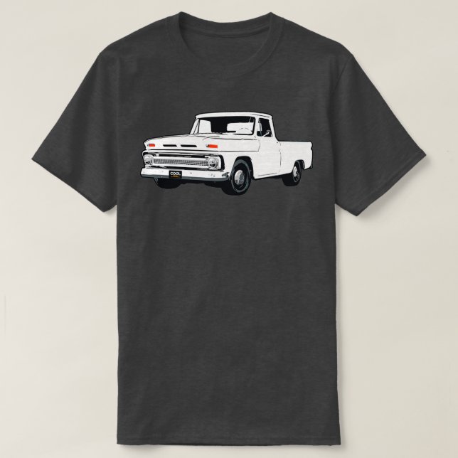 6466 Weißer LKW T-Shirt (Design vorne)
