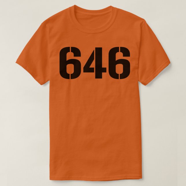 646 Schwarzer Text T-Shirt (Design vorne)
