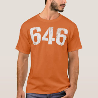 646 Vintager weißer Text T-Shirt