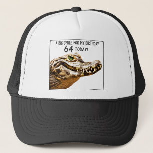 64. Geburtstag Alligator-Lächeln Truckerkappe