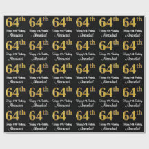 64. Geburtstag: Elegante Luxuriöse Imitate Gold Lo