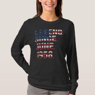 64. Geburtstagslegende Seit Juni 1958 US-amerikani T-Shirt