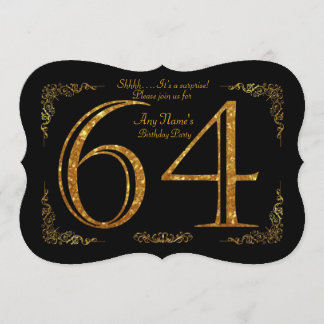 64. Geburtstagsparty 64., großartige Gatsby, schwa Einladung
