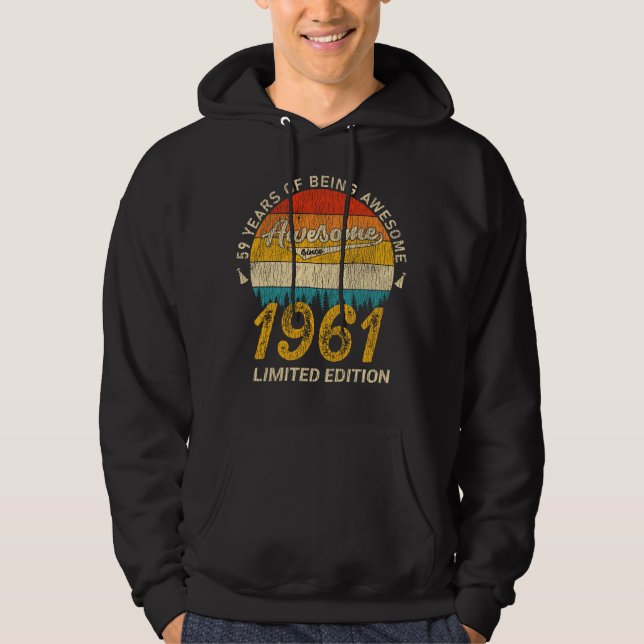 64 Jahre alt 1961 Retro Phantastisch 64. Geburtsta Hoodie (Vorderseite)