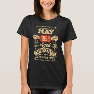 64 Jahre alt 64. Geburtstag Vintag Mai 1958 T-Shirt