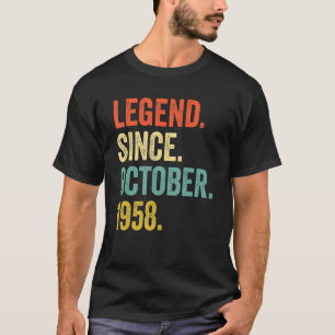 64 Jahre alter Vintager Legende seit Oktober 1958 T-Shirt