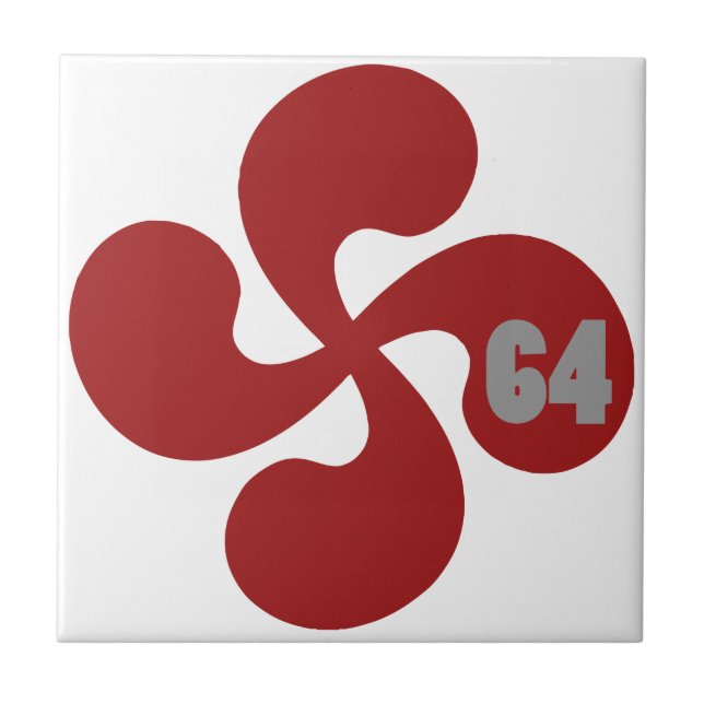 64 Lauburu Fliese (Vorderseite)