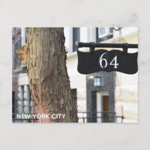 64 New York City Brownstones Upper West Side NYC Postkarte