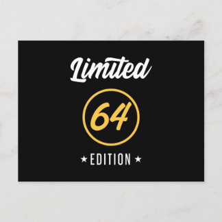 64 und vorzüglich einladungspostkarte