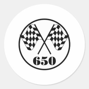 650 Karoflaggen Runder Aufkleber