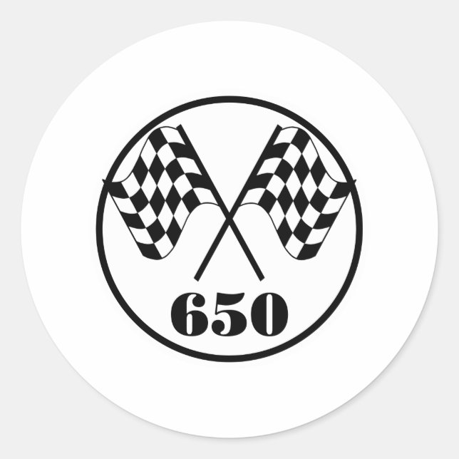 650 Markierte Flaggen Runder Aufkleber (Vorderseite)