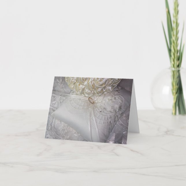 6538-Ring Trägerkissen mit Hochzeitsring am Schlei Einladung (Vorderseite)