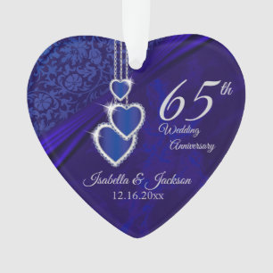 65. / 45. Saphir-Hochzeitsjubiläums-Andenken Ornament