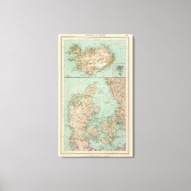 65 Dänemark, Island Leinwanddruck (Vorderseite)