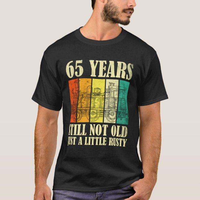 65 Eisenbahn-Dampfzug 65. T-Shirt (Vorderseite)