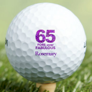 65 Fabulous Mama Gift - Lila Glitzer Golfball