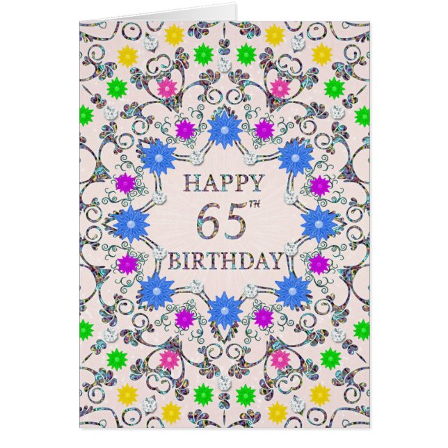 65. Geburtstag Abstrakte Blume  (Vorne)