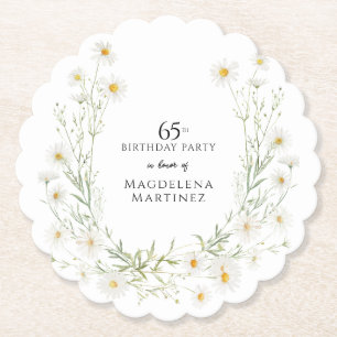 65. Geburtstag April Geburtstagsmonat Gänseblume i Untersetzer