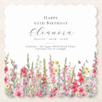 65. Geburtstag August Geburtsmonat Blume Custom