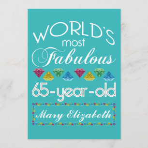 65. Geburtstag die meisten fabelhaften bunten Einladung