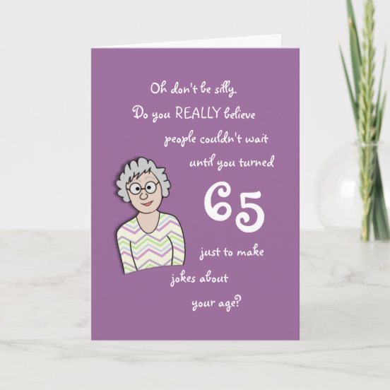 Glückwünsche Zum 65 Geburtstag Frau Lustig 65 Geburtstag Frau Karten | Zazzle.at