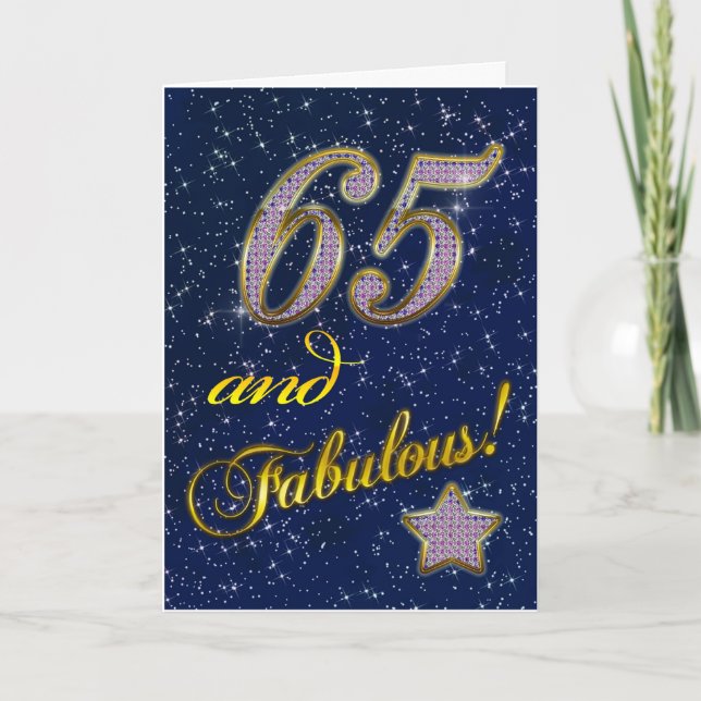 65. Geburtstag für jemanden Fabulous Karte (Vorderseite)