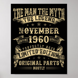 65. Geburtstag für Männer Mythologie vom November  Poster