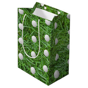 65. Geburtstag Golf Balls auf Grass Medium Geschen Mittlere Geschenktüte