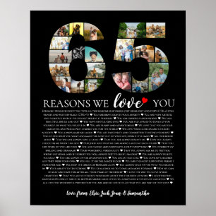 65. Geburtstag Gründe, warum ich dich liebe Renten Poster