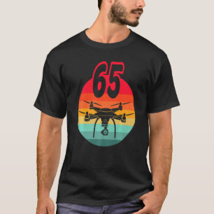 65. Geburtstag I Retro Remote Kontrolle Drohnen mi T-Shirt