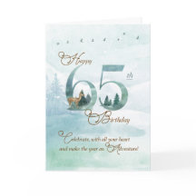 65. Geburtstag Immergrüne Kiefern und Reh Natur