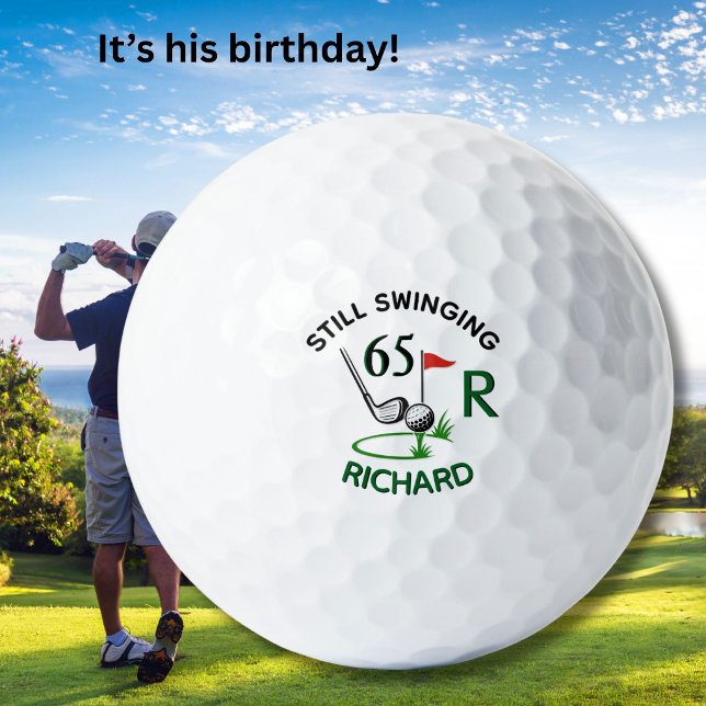 65. Geburtstag Männer Monogramm Name Golfball (Von Creator hochgeladen)