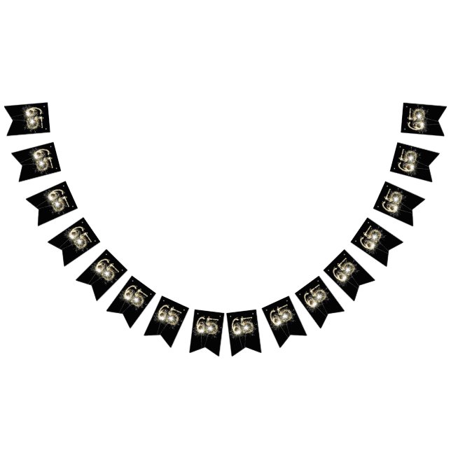 65. Geburtstag- oder Jubiläum-Party Wimpelkette (Alle)