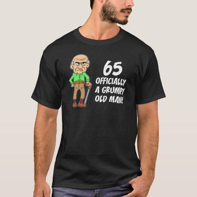 65. Geburtstag Offiziell glühender alter Mann T-Shirt (Vorderseite)