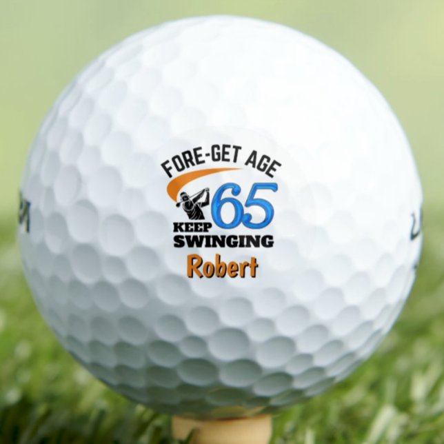 65. Geburtstag Onkel Geschenk Lustig Blau Benutzer Golfball (Von Creator hochgeladen)