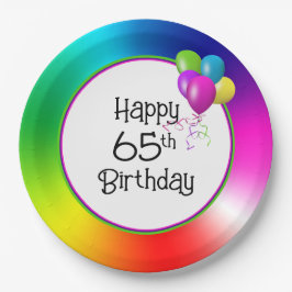 65. Geburtstag Pappteller