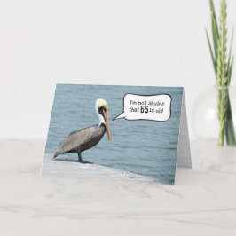 65. Geburtstag Pelican auf einem Dock Karte