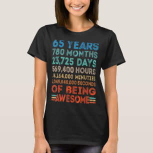 65. Geburtstag Phantastisch 65 Jahre alter Vintage T-Shirt