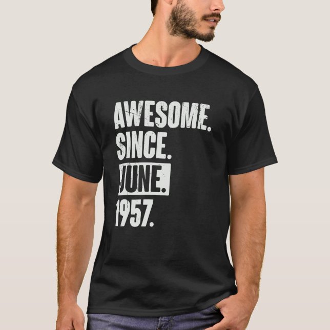 65. Geburtstag Phantastisch seit Juni 1955 T-Shirt (Vorderseite)