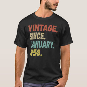65. Geburtstag Retro Vintage 1958 65 Jahre Sein T-Shirt