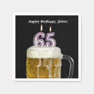 65. Geburtstag Serviette