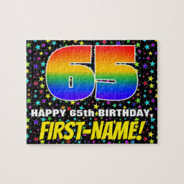 65. Geburtstag — Spaß, farbenfrohe Sternenweltenmu Puzzle