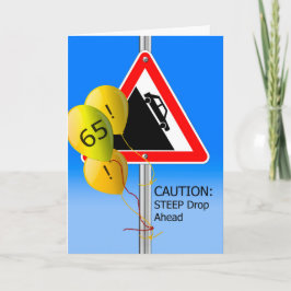 65. Geburtstag über dem Hügelschild, Vorsichtsball Karte