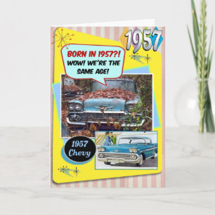 65. Geburtstag! Wow, genauso alt wie dieser Chevy Karte