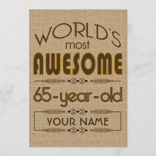 65. Geburtstags-Feier-Welt gut fabelhaft Einladung